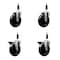 Service Caster 5'' Hard Rubber Wheel Swivel 7/8'' Expand Stem Caster Set 2 Brakes, 4PK SCC-EX20S514-HRS-2-PLB-2-78 - alternate 1
